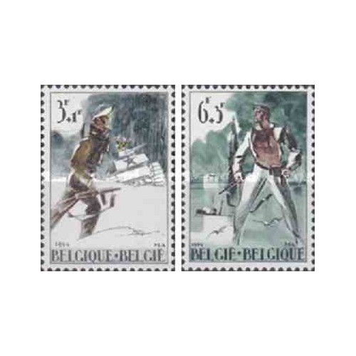 2 عدد تمبر جنگ جهانی دوم - بلژیک 1964 2 عدد تمبر جنگ جهانی دوم - بلژیک 1964