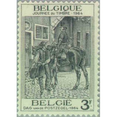 1 عدد تمبر روز تمبر - بلژیک 1964