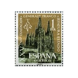 1 عدد  تمبر بیست و پنجمین سالگرد انتصاب ژنرال فرانکو به عنوان رئیس دولت - اسپانیا 1961