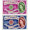 2 عدد تمبر مشترک اروپا - Europa Cept - اولین سالگرد تاسیس Cept- انگلیس 1960 قیمت 6.2 دلار