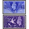 2 عدد تمبر شاه جرج ششم - انگلیس 1946