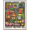 1 عدد تمبر اجلاس جهانی توسعه اجتماعی ، کوپنهاگ - نیویورک سازمان ملل 1995