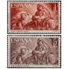 2 عدد  تمبر سال جهانی پناهندگان - اسپانیا 1961