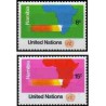 2 عدد تمبر قطعنامه سازمان ملل در مورد نامیبیا - آفریقای جنوب غربی - نیویورک سازمان ملل 1973