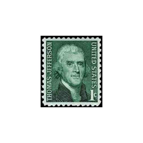 1 عدد تمبر یادبود توماس جفرسون - سومین رئیس جمهور آمریکا - آمریکا 1968