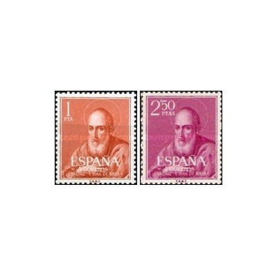 2 عدد  تمبر تقدیس خوان ریبرا - اسپانیا 1960 