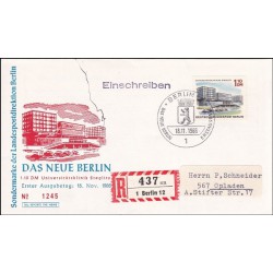 پاکت مهر روز تمبر برلین جدید - 1.1 -  برلین آلمان 1965