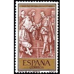 1 عدد  تمبر سیصدمین سالگرد پیمان Pyranean - اسپانیا 1959