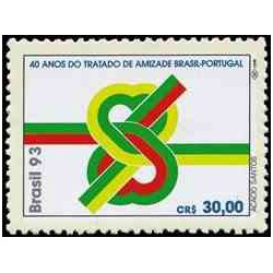 1 عدد تمبرچهلمین سال پیمان دوستی و روابط کنسولی برزیل و پرتغال  - برزیل 1993