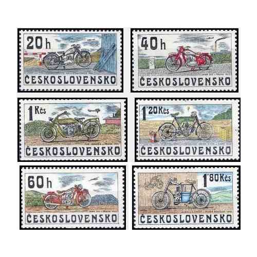 6 عدد تمبر موتورسیکلتها  - چک اسلواکی 1975