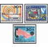 3 عدد تمبر سالگردهای ارتباطات - چک اسلواکی 1973