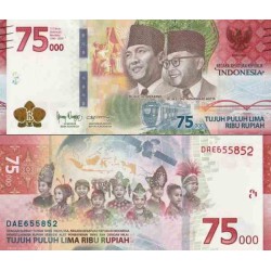 اسکناس 75 روپیه - یادبود هفتاد و پنجمین سالگرد استقلال - اندونزی 2020 سفارشی