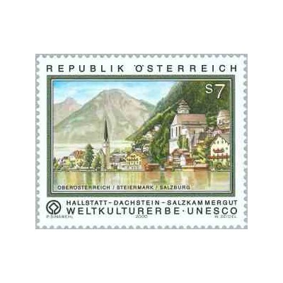 1 عدد تمبر لیست میراث جهانی یونسکو - اتریش 2000