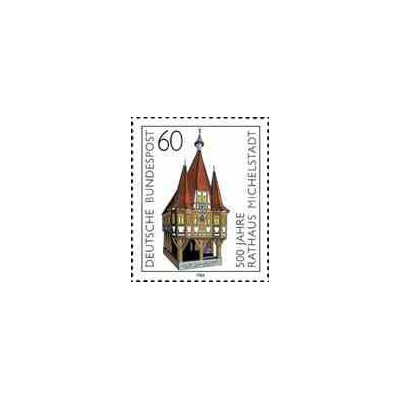 1 عدد تمبر 500مین سال سالن شهر میچلستدت - جمهوری فدرال آلمان 1984
