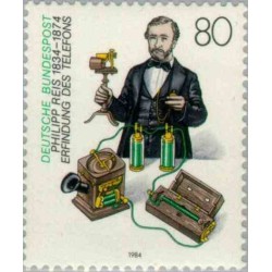 1 عدد تمبر 150مین سال تولد فلیپ ریس - مخترع - جمهوری فدرال آلمان 1984