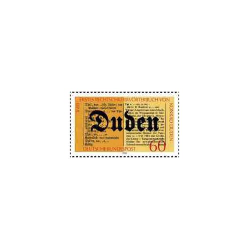 1 عدد تمبر صدمین سالگرد اولین دیکشنری کونراد دودن - جمهوری فدرال آلمان 1980