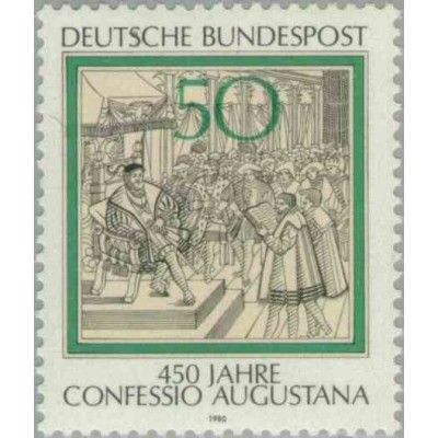 1 عدد تمبر 450مین سال اعتراف نامه آگوستینو - جمهوری فدرال آلمان 1980