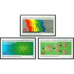 3 عدد تمبر برندگان جایزه نوبل - جمهوری فدرال آلمان 1979
