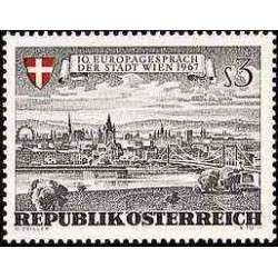 1 عدد تمبر منظره شهر وین - اتریش 1967