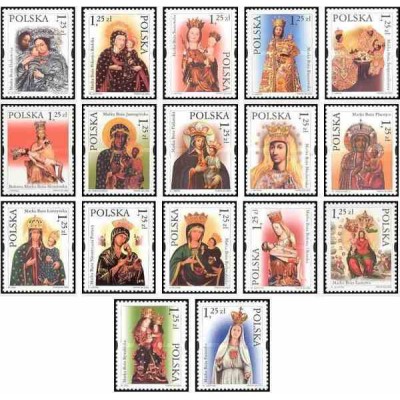17 عدد تمبر محراب های مریم مقدس  - لهستان 2004 قیمت 14.2دلار