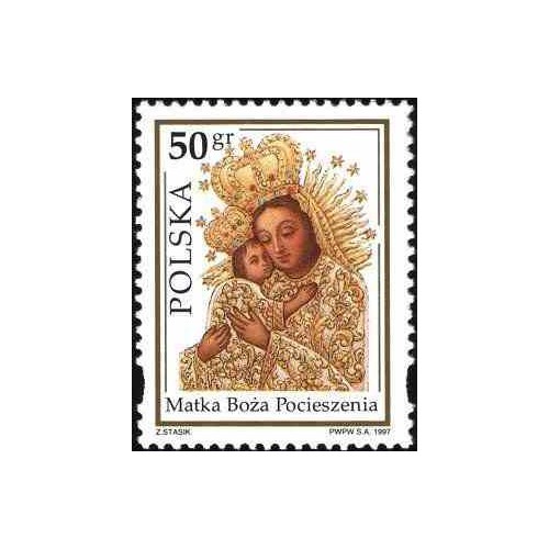 1 عدد تمبر مریم مقدس - تابلو نقاشی - لهستان 1997