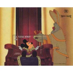 سونیرشیت کارتون شاهزاده و گدا -  والت دیسنی - سال بین المللی سواد آموزی -  سنت وینسنت 1991 قیمت 5.6 دلار