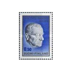1 عدد  تمبر صدمین سالگرد تولد رئیس جمهور جوهو کوستی پااسیکیوی  - فنلاند 1970