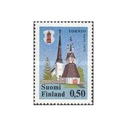 1 عدد  تمبر سی و پنجاهمین سالگرد شهر تورنی  - فنلاند 1971