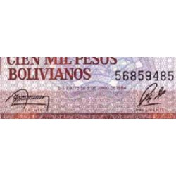 اسکناس 10000 پزو - بولیوی 1984