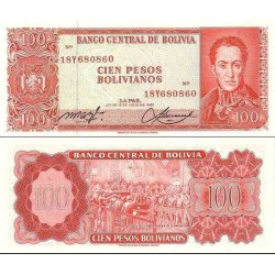 اسکناس 100 پزو - بولیوی 1962
