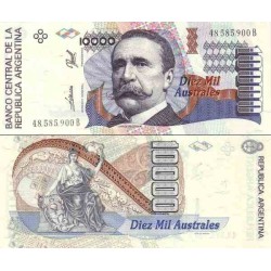 اسکناس 10000 اوسترال - آرژانتین 1989 سری A و B