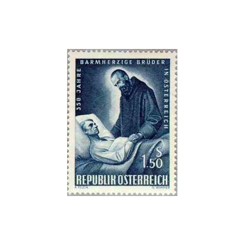 1 عدد تمبر 350مین سال پدر گابریل و برادران  - پزشک - اتریش 1964