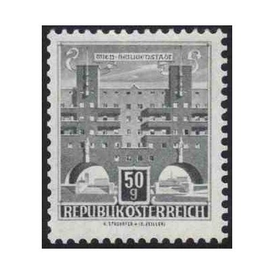 1 عدد تمبر سری پستی - بناهای تاریخی - اتریش 1964