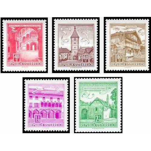 1 عدد تمبر سری پستی - بناهای تاریخی - اتریش 1961