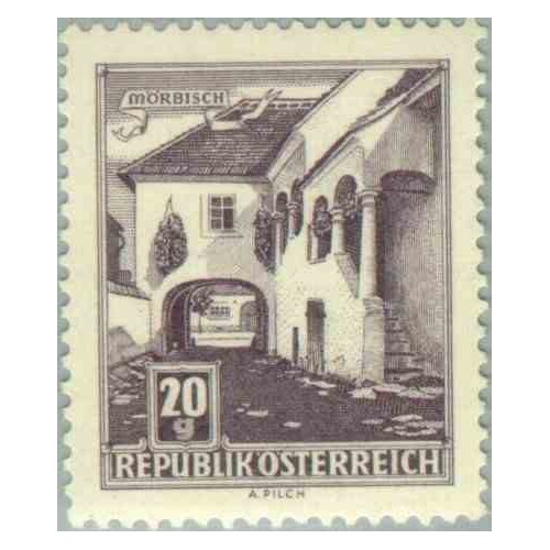 1 عدد تمبر سری پستی - بناهای تاریخی - اتریش 1961