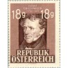 1 عدد تمبر یادبود فرانتس گریلپارزر - نویسنده - اتریش 1947