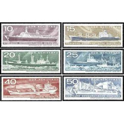 6 عدد تمبر کشتی سازی  - جمهوری دموکراتیک آلمان 1971