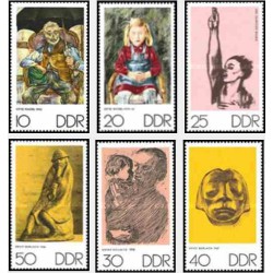 6 عدد تمبر هر - نقاشی - جمهوری دموکراتیک آلمان 1970