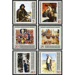 6 عدد تمبر تابلوهای نقاشی روسی - جمهوری دموکراتیک آلمان 1969