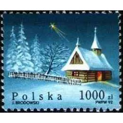 1 عدد تمبر کریستمس  - لهستان 1992