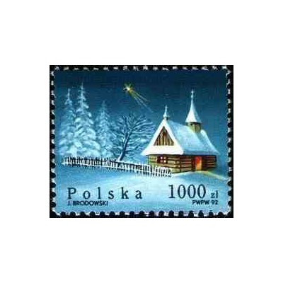 1 عدد تمبر کریستمس  - لهستان 1992