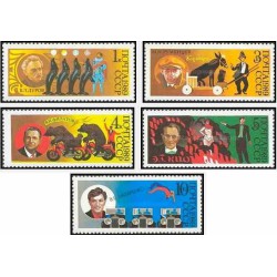 5 عدد تمبر 70مین سال سیرکهای روس - شوروی 1989