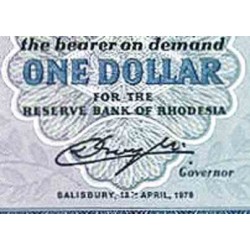 اسکناس 1 دلار - رودزیا 1978 سفارشی