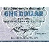 اسکناس 1 دلار - رودزیا 1978 سفارشی