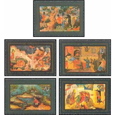 5 عدد تمبر تابلوهای نقاشی رنگ و روغن - شوروی 1982