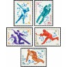 5 عدد تمبر بازیهای المپیک زمستانی لیک پلاسید آمریکا - شوروی 1980