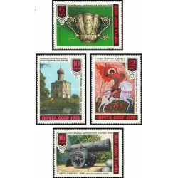 4 عدد تمبر شاهکارهای فرهنگ کهن روسیه - شوروی 1978