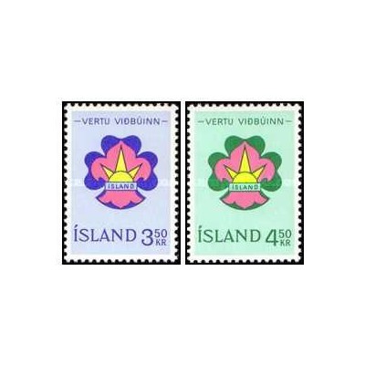 2 عدد  تمبر  پیشاهنگان  - ایسلند 1964
