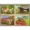 4 عدد تمبر گونه های در معرض انقراض  - جانوران - ژنو سازمان ملل 2002 قیمت 5.6 دلار