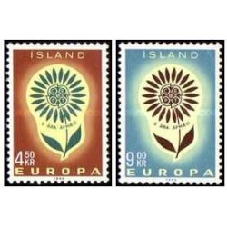 2 عدد  تمبر مشترک اروپا - Europa Cept  - ایسلند 1964